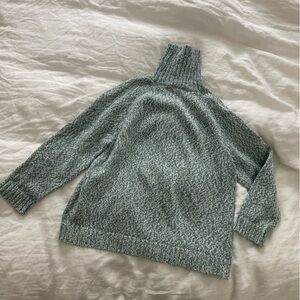 Eddie Bauer Textured Teal turtleneck Neck Sweater